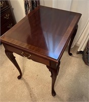 Cherry Toned Single Drawer Side Table Lot B