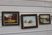 Framed Paintings of Barns