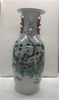 Asian vase hand painted porcelain