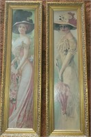 (2) Victorian Ladies Art Pieces **