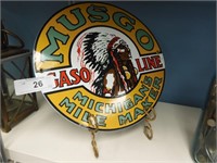 MUSGO GASOLINE PORCELAIN SIGN