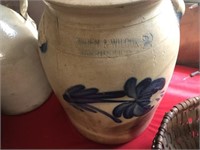 Cowden Wilcox Blue Slip Decorated Crock