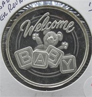 2001 One Troy Ounce Silver Welcome New Baby