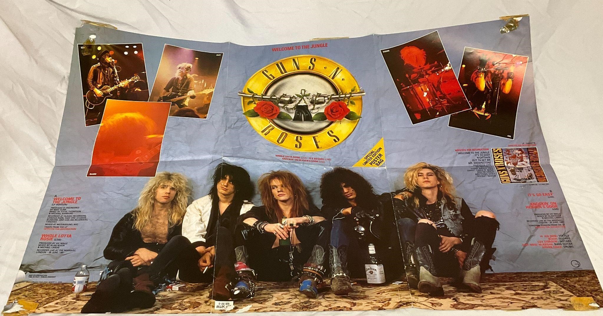 1987 Guns N Roses Poster Bag Sleeve (NO Vinyl)