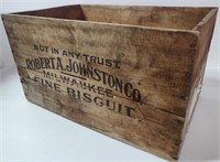 Vintage Roberta Johnston Co. Wooden Crate