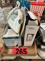 (2) Clothes irons & fabric steamer