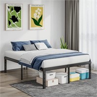 COMASACH 18" Tall Metal California King Bed Frame