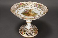 19th Century Dresden Porcelain Comport,