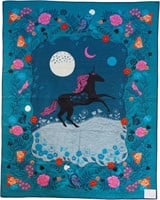 Magic Unicorns, bed quilt, 96" x 77"