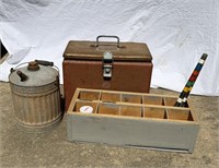 Vintage Galvanized Gas Can, Vintage Metal