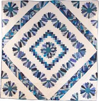 Wedgewood Pottery, bed quilt, 97" x 97"