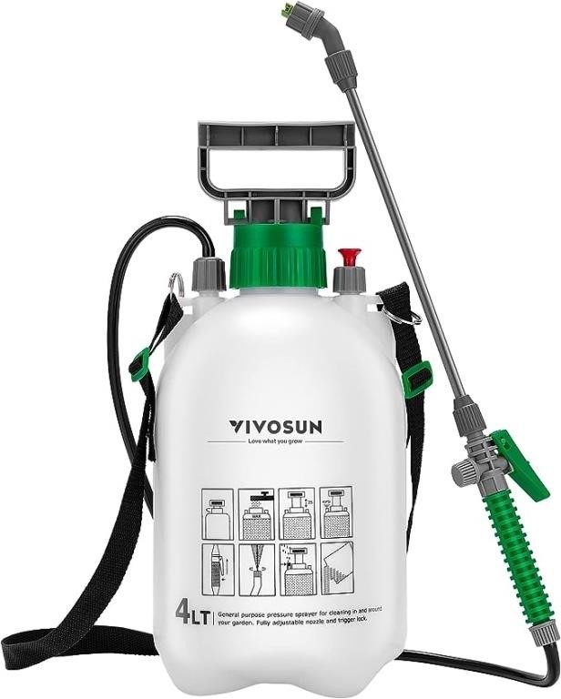 VIVOSUN 1 Gallon Pump Pressure Sprayer, 4L Pressur