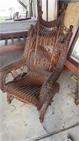 Wicker chair/has a piece that needs repaired