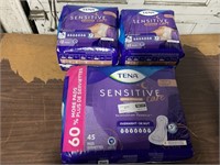 1 LOT (3) PACKAGES OF TENA SENSITIVE PADS AND