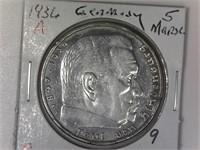 1936 A Germany 5 Mark
