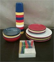 Box-Texas Ware Plates, Bowls, Cups, Utensils