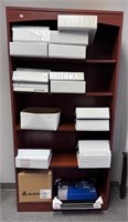 5 Shelf Bookcase W/ Contents
