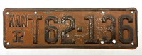 1932 Kansas License Plate