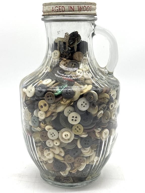 Vintage Buttons in Jar
- Jar is 9.75” Tall