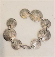 Nederl Indie silver coin bracelet Netherlands