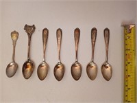 Five E. Fiedler Spoons stamped 800, etc.