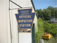 PA Official Inspection Station Metal Sign