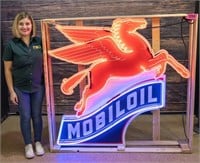Mobil Gas Large Neon Sign In Crate