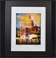 Framed Mike Lopes USNA GOLDEN CHAPEL Photograph