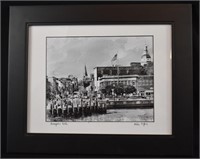 Framed Mike Lopes ANNAPOLIS DOCK Photograph