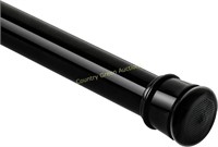 Black Curtain Rod 56-104in, No Drill