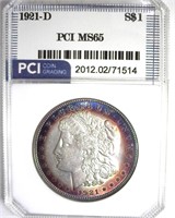 1921-D Morgan MS65 LISTS $575