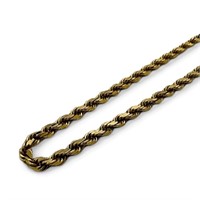 14K Yellow Gold Rope Chain Necklace