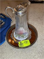 WATER PITCHER WITH SERVING TRAY