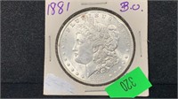 1881 BU Morgan Silver Dollar
