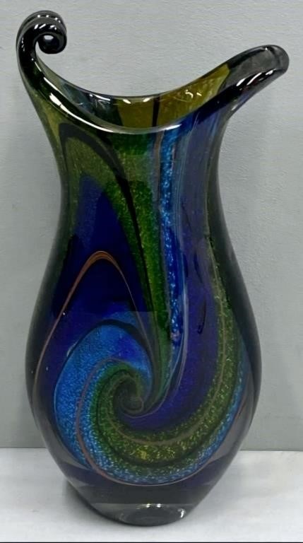 Murano Milky Way Galaxy Art Glass Vase