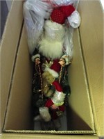 santa with elves decor