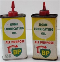 2 BP Home Lubricating Oil Tins
