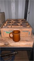 Brown coffee mugs