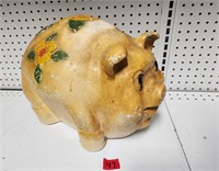 Huge Vtg 1940s Chalkware Piggy Bank