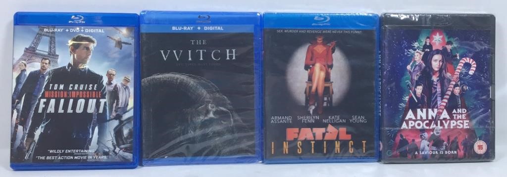 New Open Box Lot of 4 Blu-Ray Discs