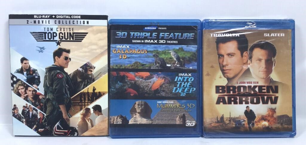 New Open Box Lot of 3 Blu-Ray Discs