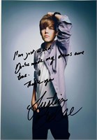 Autograph COA Justin Bieber Photo