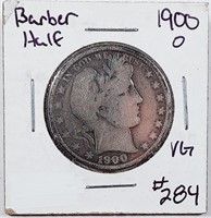 1900-O  Barber Half Dollar   VG