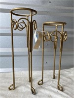 2 Metal Candle Stands