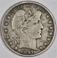 1897 Better Date Barber Half Dollar