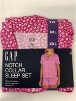 New Gap Notch Collar Sleep Set Size XXL Pink