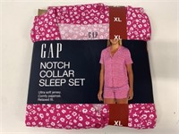 New Gap Notch Collar Sleep Set Size XL Pink