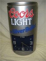 Coors Light Battery Operated Clock 24 Inches Tall