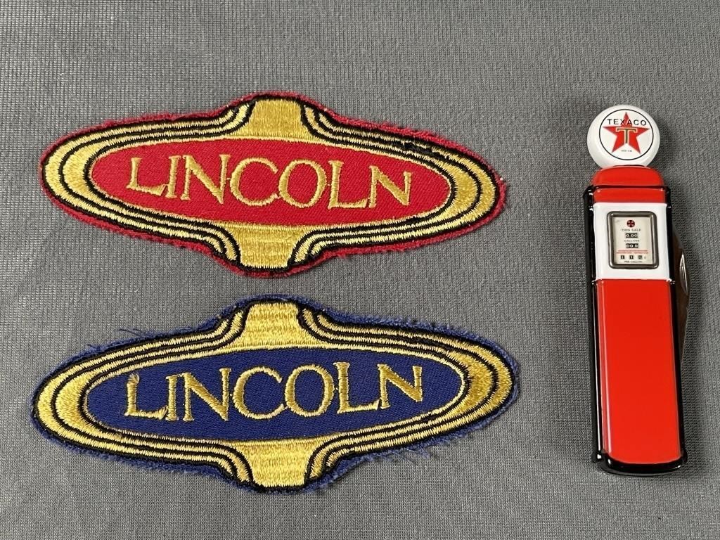 Texaco Jack Knife & 2 Lincoln Emblems