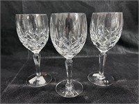Gorham Lady Anne Crystal - 3 Wine Glasses